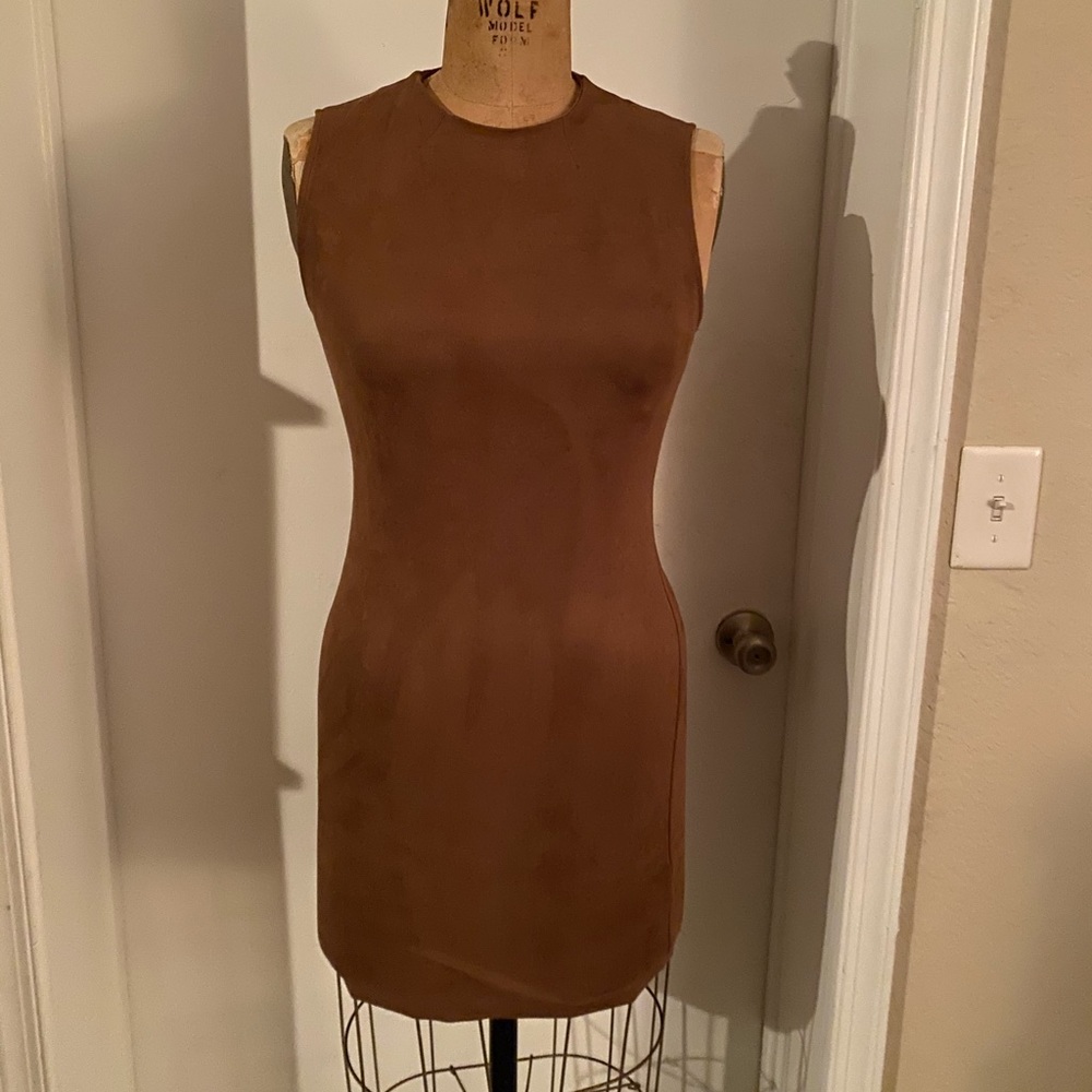 Brown Suede dress (size small)